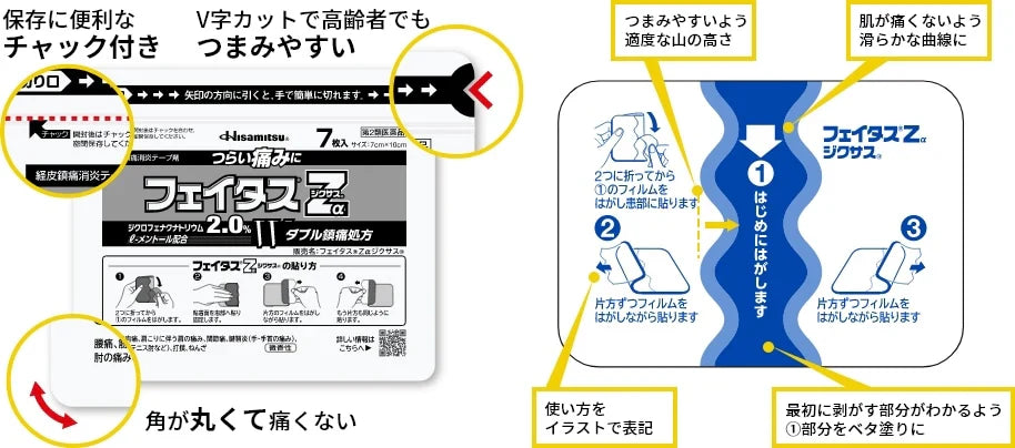 久光製藥 Feitasu Zα 雙重配方 消炎止痛痠痛貼布 14枚