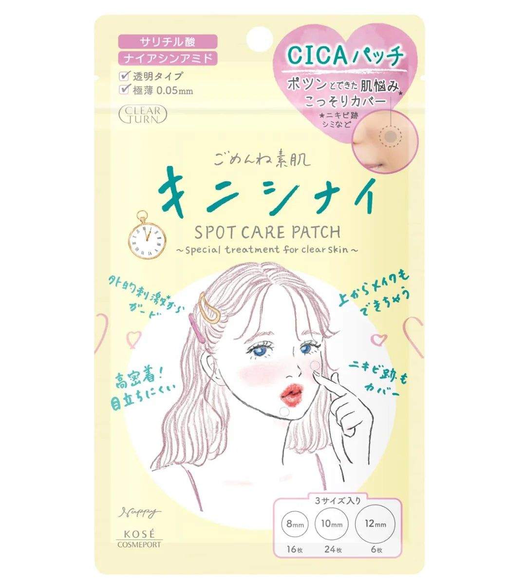 KOSE CLEAR TURN ごめんね medicated anti-acne patches 46 pieces