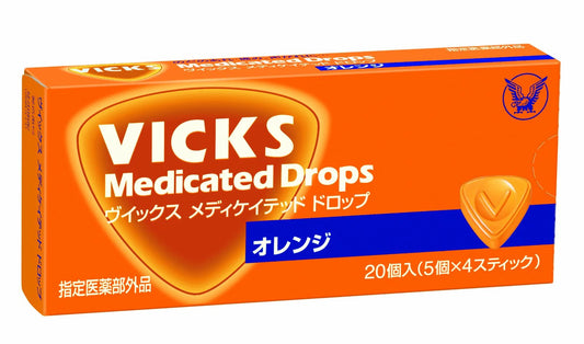 大正製藥 vicks潤喉糖 柑橘味 20錠