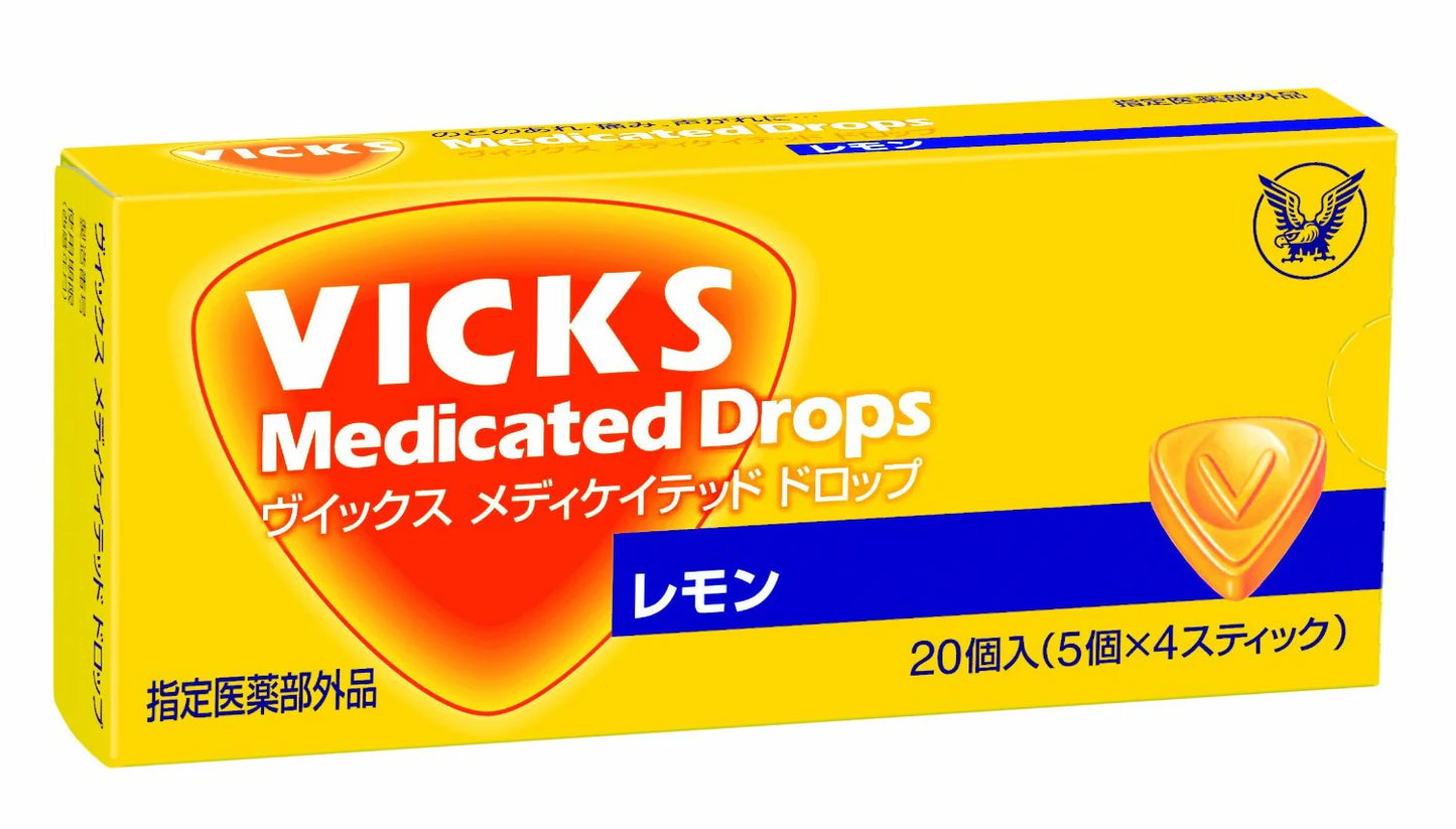 大正製藥 vicks潤喉糖 檸檬味 20錠